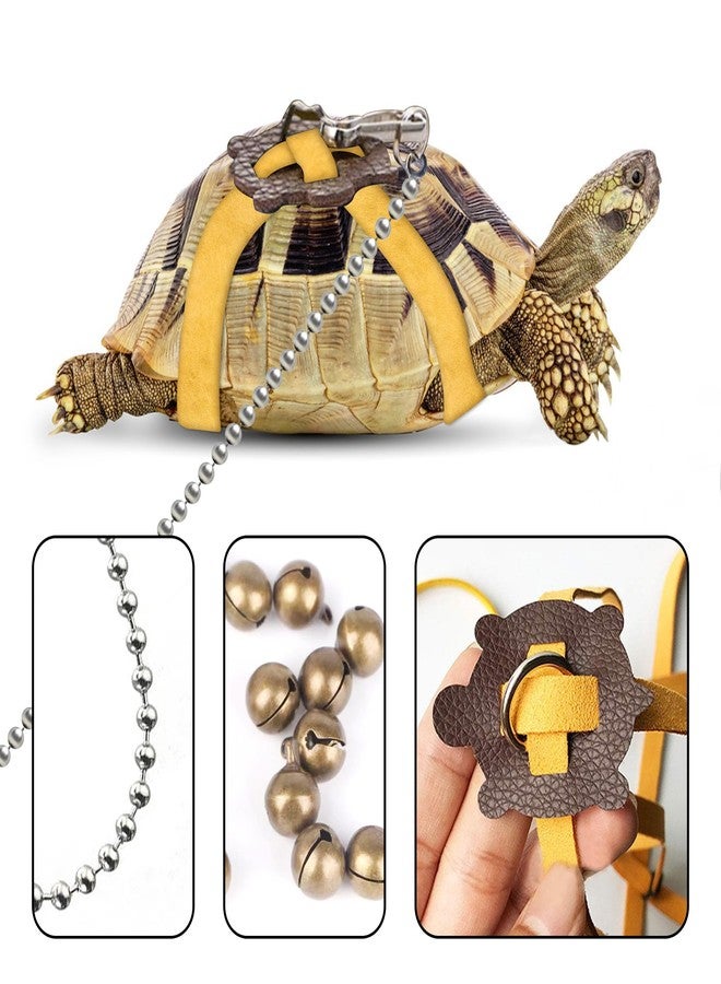 HOKABLE Pet Turtle Leather Harness and Leash - Adjustable Control Leash for Tortoise Supplies (S, Blue) - Image 2